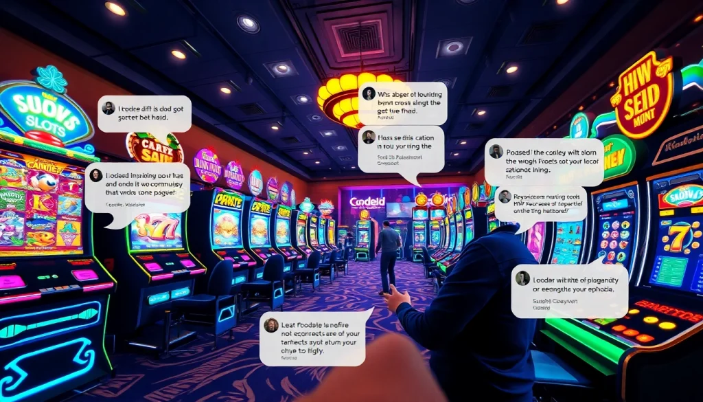 Kode4d slot exciting online gaming experience with vibrant slot machines and engaging player interaction.