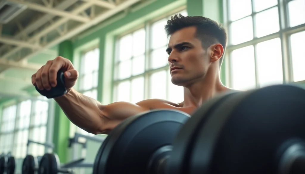 Overcoming a weight loss plateau demonstrated through a determined individual in a sunlit gym.