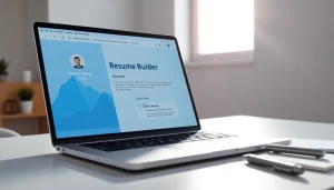 Create a standout resume with this intuitive Resume Builder tool in a modern workspace.
