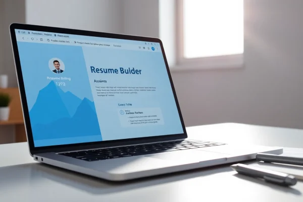 Create a standout resume with this intuitive Resume Builder tool in a modern workspace.
