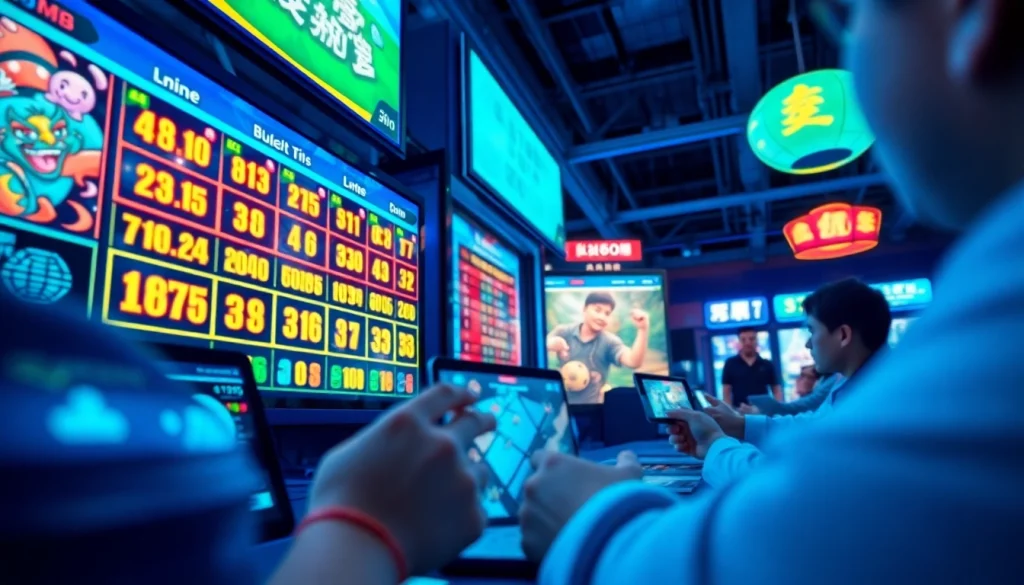 Adegan permainan Togel Sumo online menampilkan antarmuka yang hidup dan elemen interaktif.