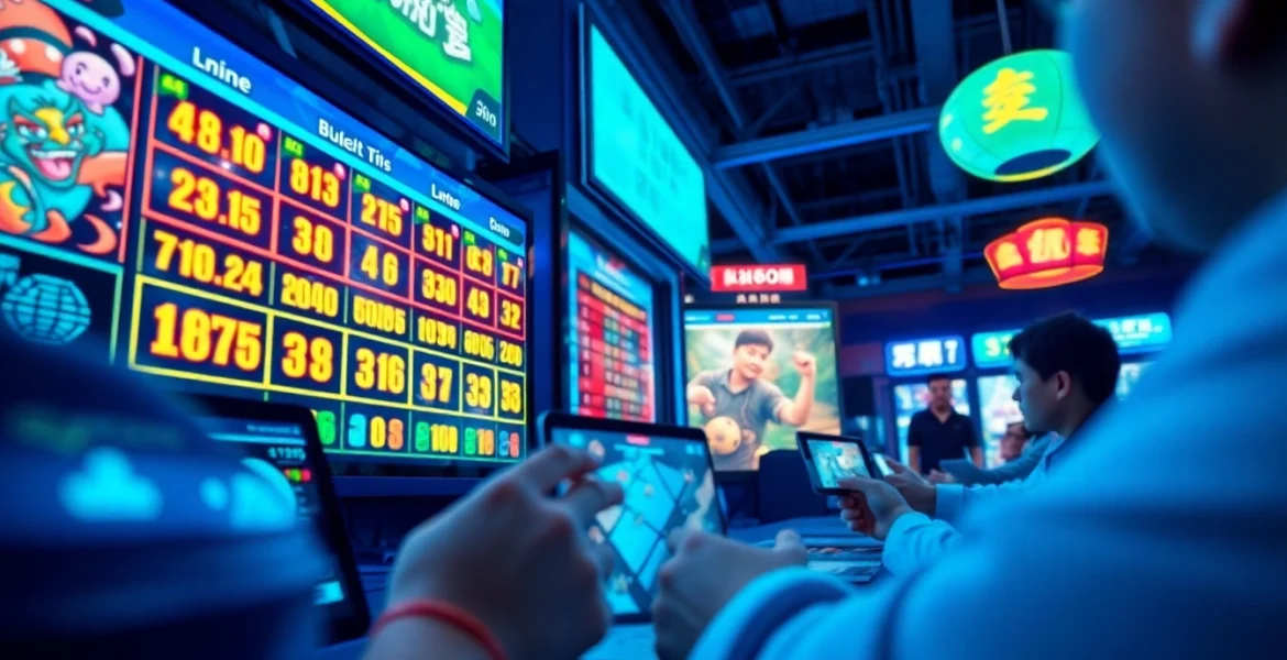 Adegan permainan Togel Sumo online menampilkan antarmuka yang hidup dan elemen interaktif.