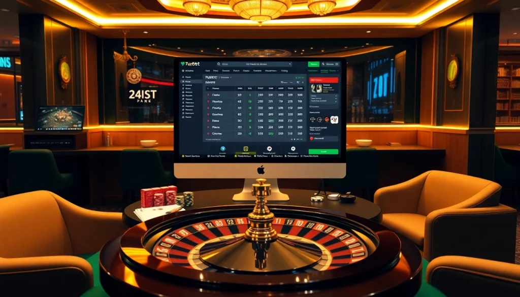 Betting interface on 7upbet showcased with chips and a roulette wheel for online gambling.