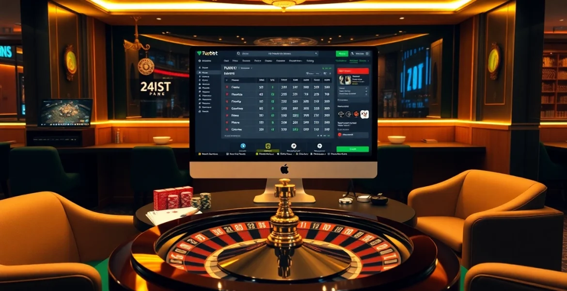 Betting interface on 7upbet showcased with chips and a roulette wheel for online gambling.