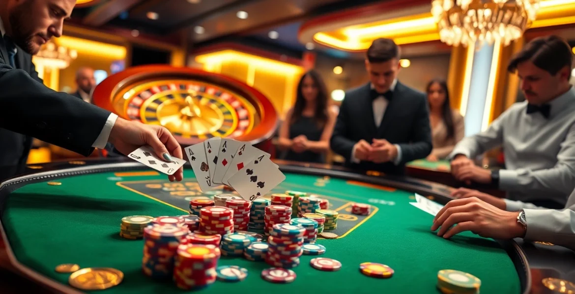 Enjoy a thrilling moment at the mm88 casino table, where excitement and strategy meet in a luxurious setting.