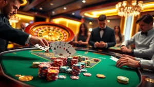 Enjoy a thrilling moment at the mm88 casino table, where excitement and strategy meet in a luxurious setting.