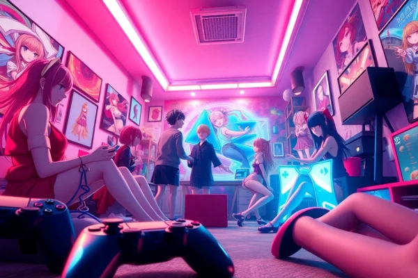 Engaging scene from a popular hentai game featuring vibrant anime characters and immersive gameplay elements.