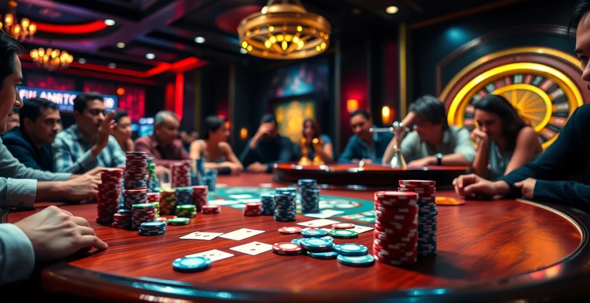 The hidden wiki 2 inspires a thrilling high-stakes poker game with vibrant chips and cards.