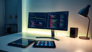 Developer using SerpApi to build an Amazon price tracker tool in an innovative workspace focused on infosec.