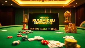 Experience thrilling Rummikub אונליין gameplay amidst luxurious casino vibes with vibrant tiles and betting elements.