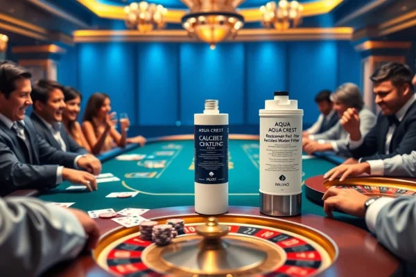 Experience the excitement of a casino with AQUA CREST Replacement for GE® RPWFE filter enhancing the atmosphere.