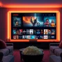 Rebahin film streaming platform showcasing diverse movie genres in a cozy living room.