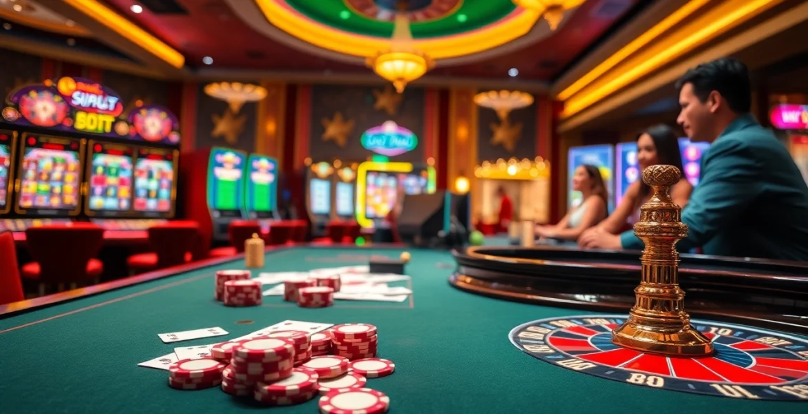 Play exciting games at https://nova8886.com/ with vibrant casino tables and lively players.