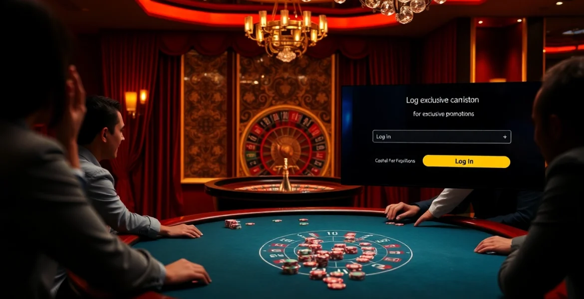 Log In to experience the thrill at a luxurious casino filled with excitement and high-stakes action.