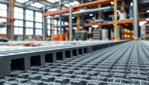 GRP Grating Supplier showcasing a strong, non-slip textured surface suitable for industrial applications.