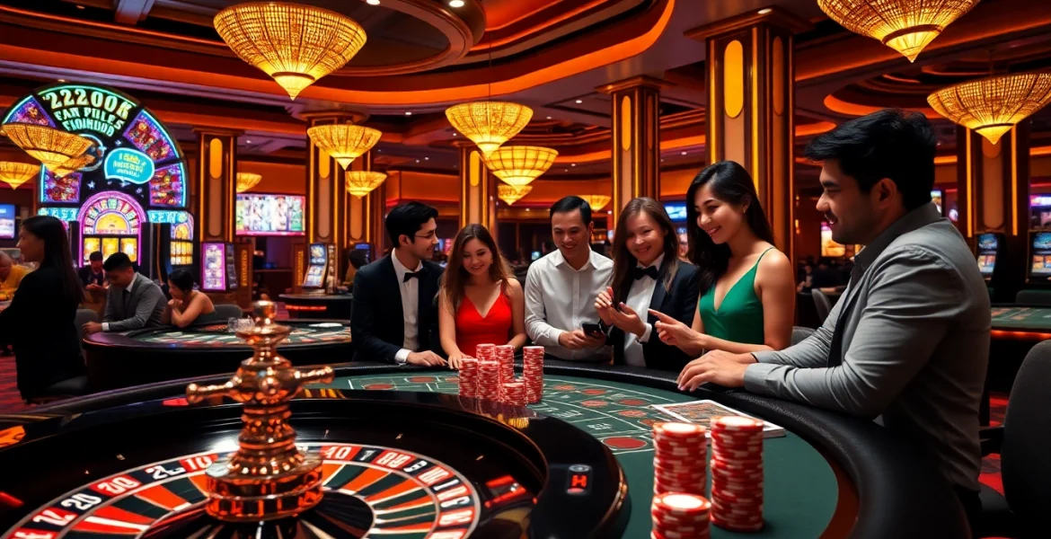 Players enjoying a strategic game experience at 32win32's vibrant casino table.
