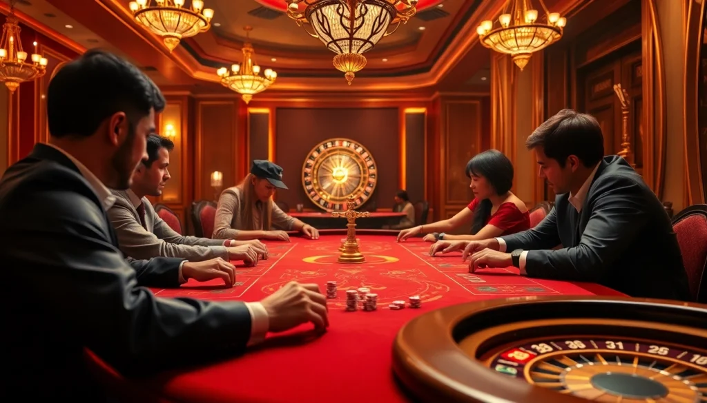 Experience the thrill of casino gaming at Trang Chủ OKFUN with intense poker action and high-stakes gameplay.