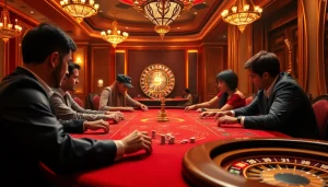 Experience the thrill of casino gaming at Trang Chủ OKFUN with intense poker action and high-stakes gameplay.