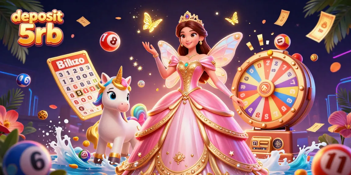 Engage with the vibrant deposit 5rb scene showcasing lottery elements and magical characters!