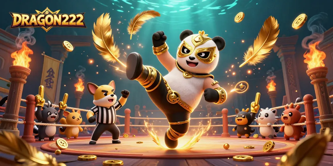 Engage with DRAGON222 in an electrifying online gambling experience featuring dynamic characters and vibrant casino elements.