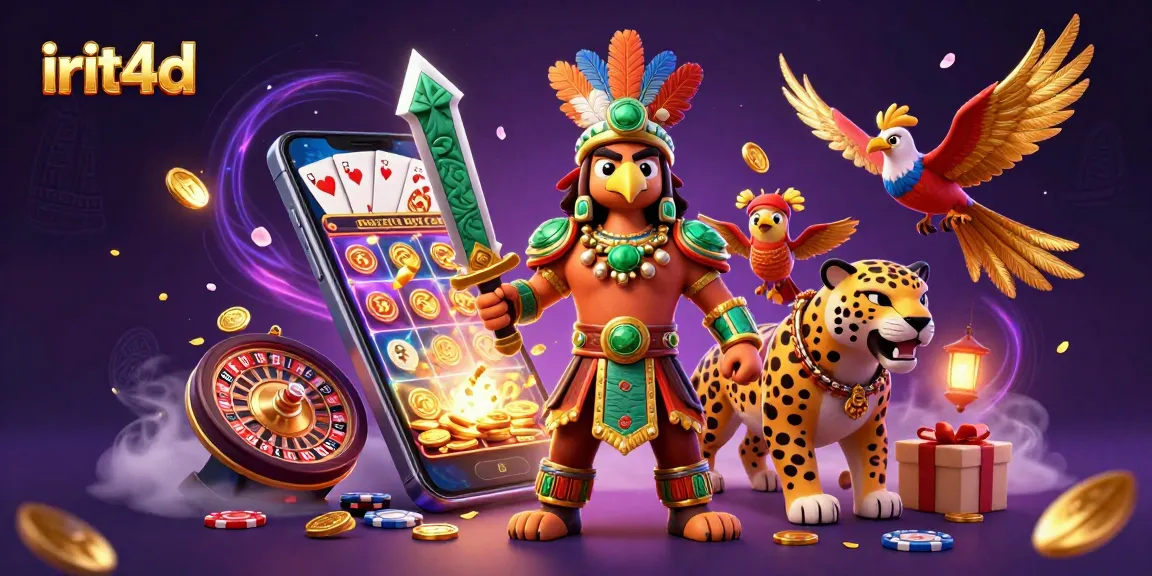 Experience the thrill of irit4d with a vibrant 3D slot gaming scene featuring dynamic characters and elements.
