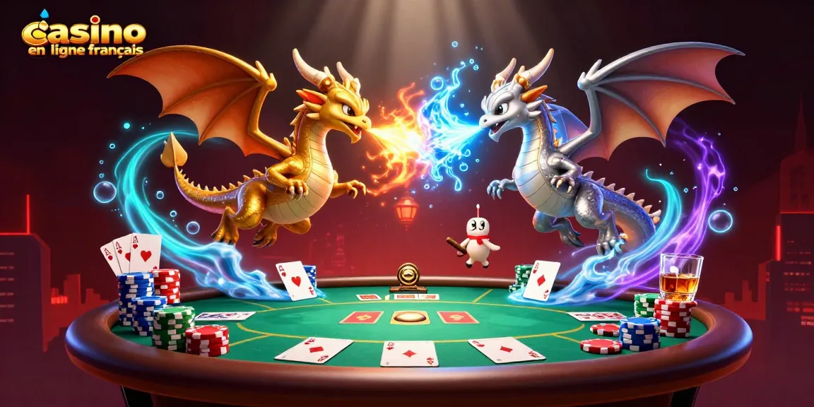 Illuminez votre expérience de jeu avec casino en ligne français, dragons 3D et éléments de poker.