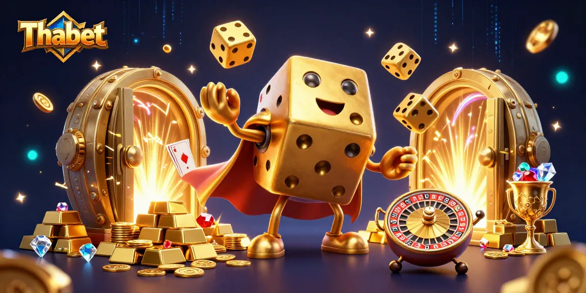 Engage with Thabet's exciting golden dice golem, rolling into a world of casino gems and winnings.