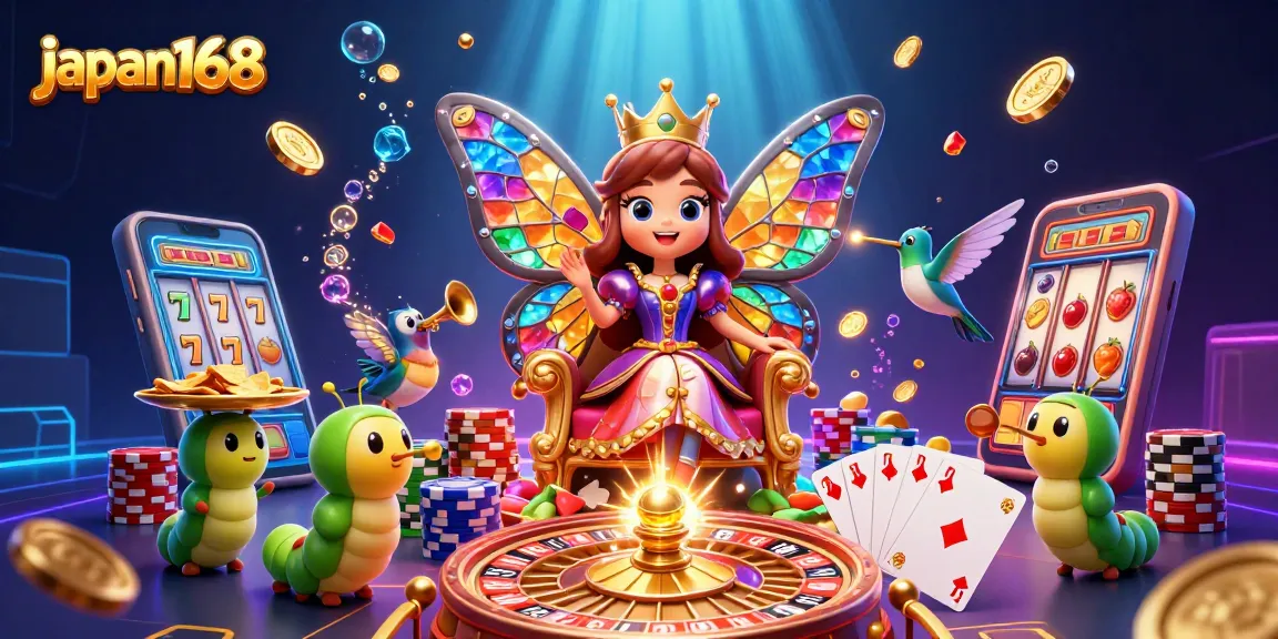 Engage in the vibrant world of japan168 with a dazzling illustration showcasing the excitement of casino gaming.